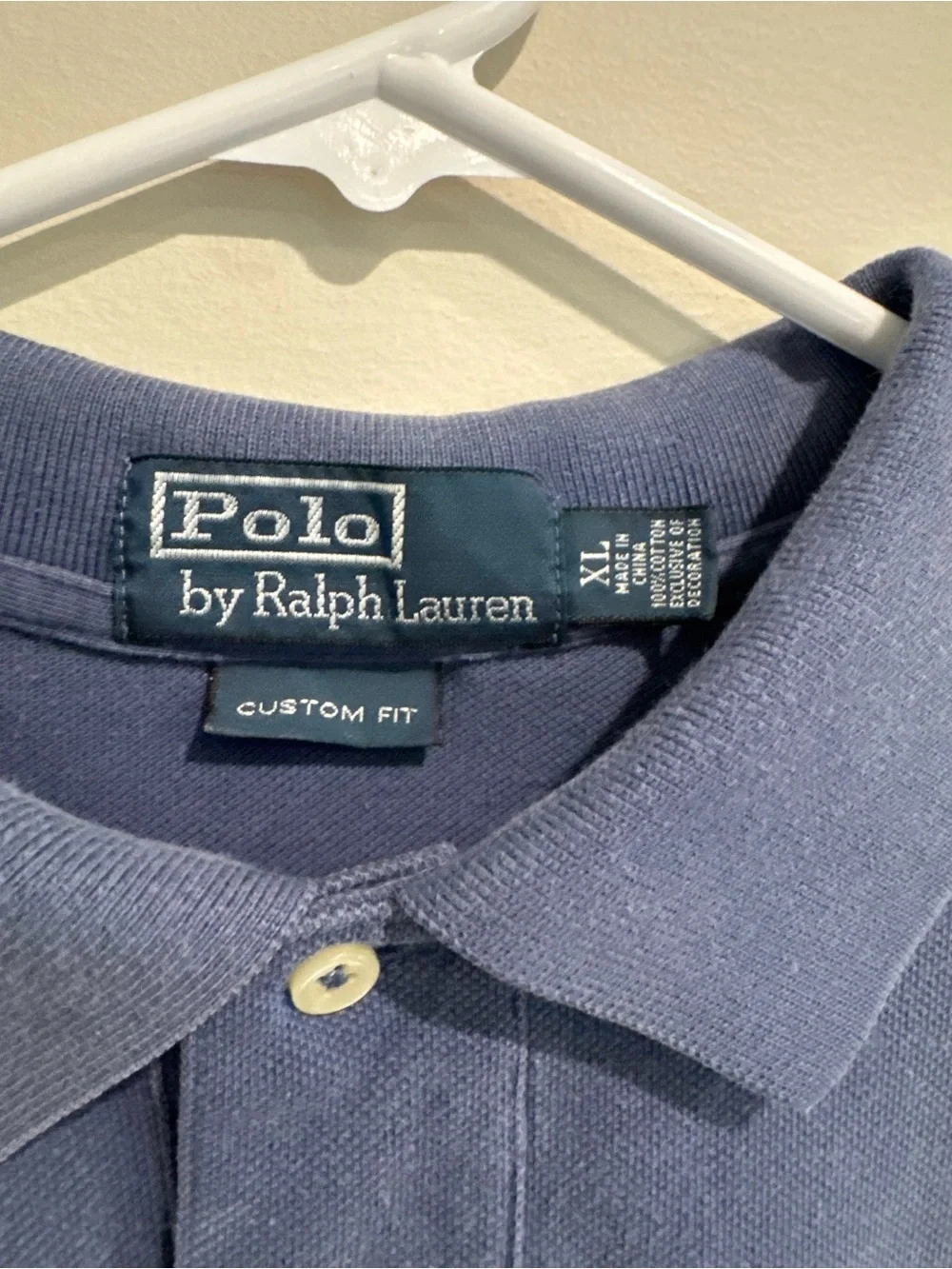 Ralph Lauren Men’s Navy Polo with Orange Pony Embroidery